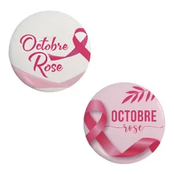 Badge pour soutenir Octobre Rose