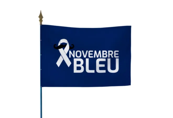 Pavoisement pour Movember Novembre bleu