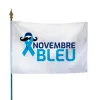 Drapeau sur hampe pour Movember Novembre bleu