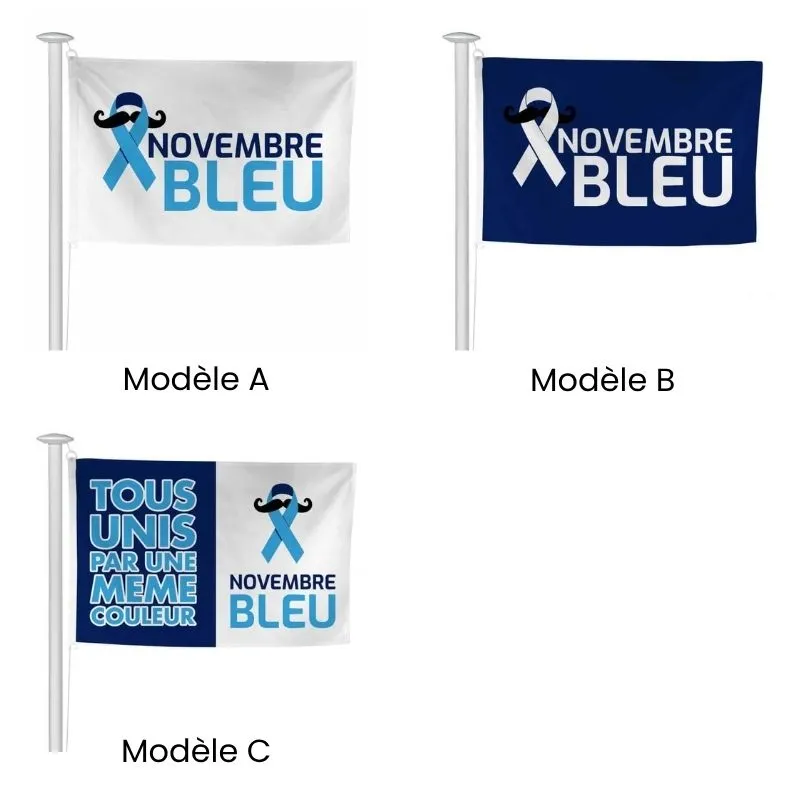 Modèle des pavillons à hisser pour Movember Novembre bleu