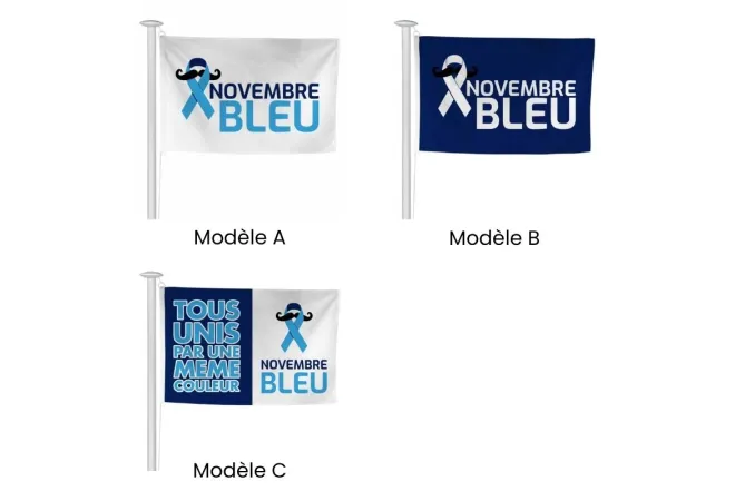 Modèle des pavillons à hisser pour Movember Novembre bleu