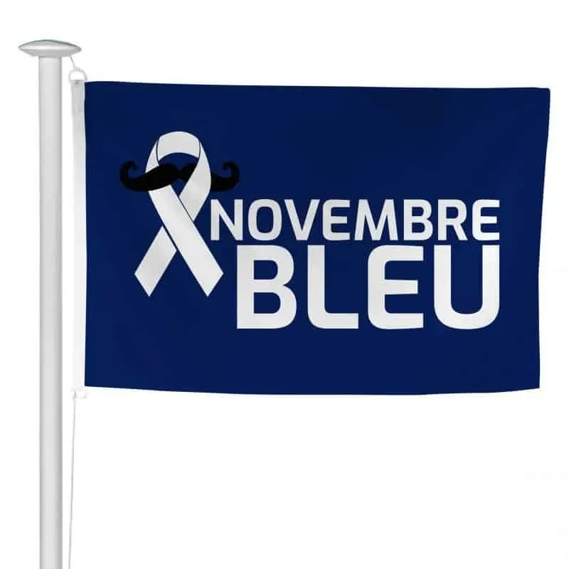 Drapeau pour soutenir l'action Novembre Bleu