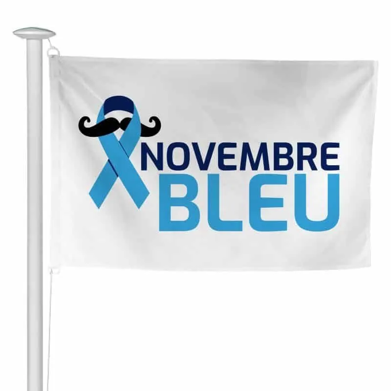 Pavillon à hisser Movember Novembre bleu