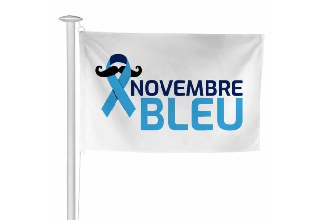 Pavillon à hisser Movember Novembre bleu