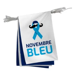 Guirlande de 20 fanions en tissu pour Novembre bleu