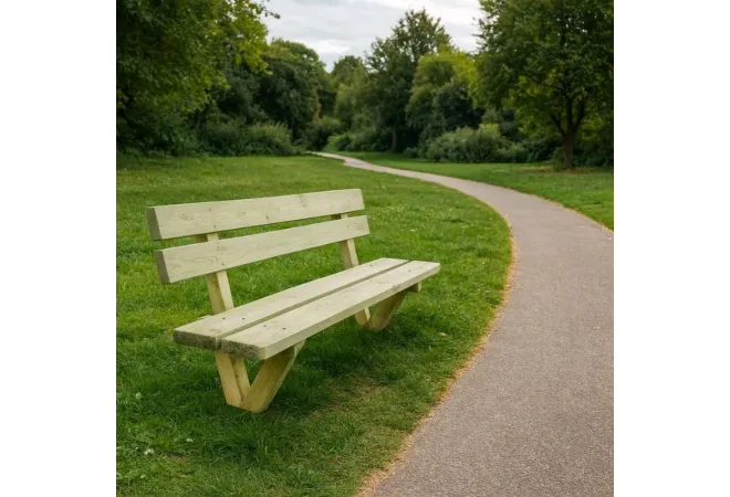 Banc en bois extérieur