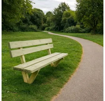 Banc en bois extérieur