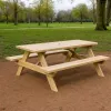 Table de pique-nique en bois pour les espaces publics extérieurs