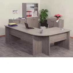 Bureau professionnel avec retour en mélaminé