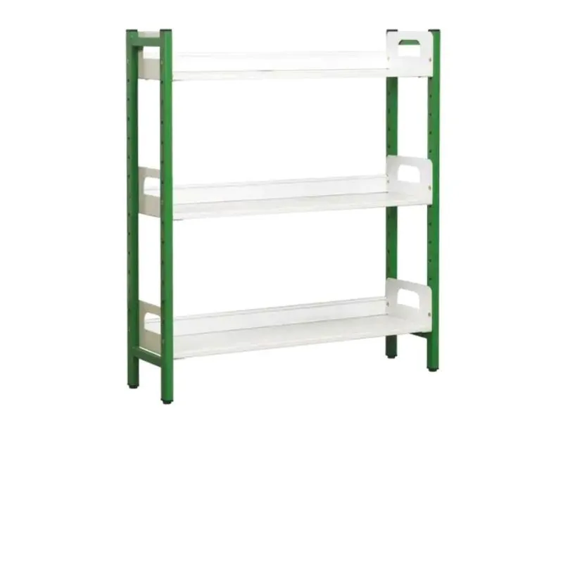 Rayonnage pour bureau 3 étagères droites, piétement vert