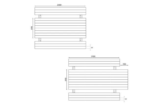 Dimensions de la table pique-nique alcor
