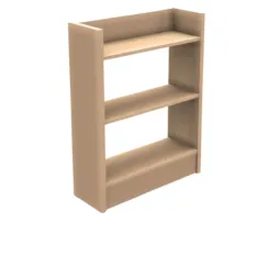 Meuble de bureau rangement en mélaminé couleur hêtre 3 étagères