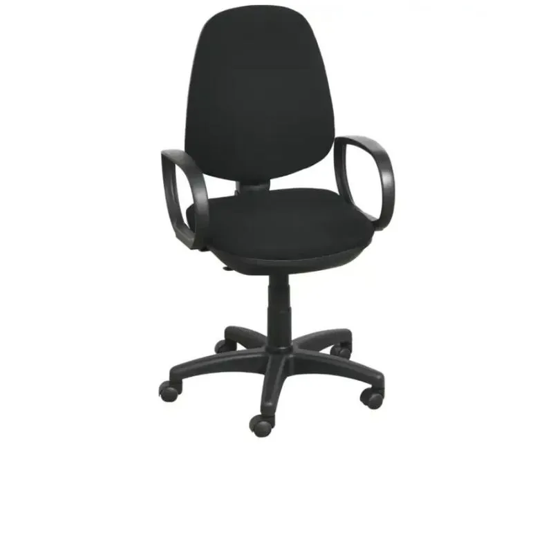 Fauteuil de bureau professionnel avec accoudoirs en tissu noir