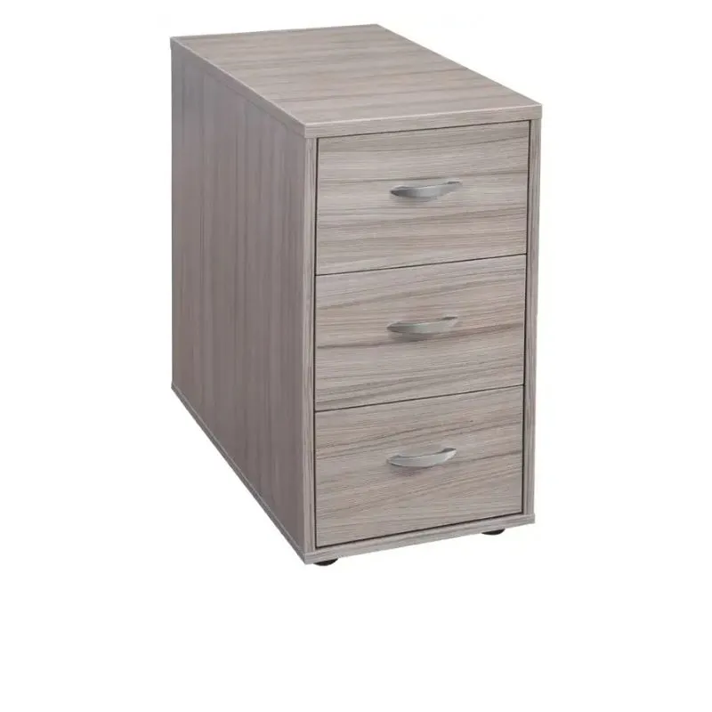 Caisson de rangement pour bureau fixe, 3 tiroirs en mélaminé