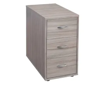 Caisson de rangement pour bureau fixe, 3 tiroirs en mélaminé