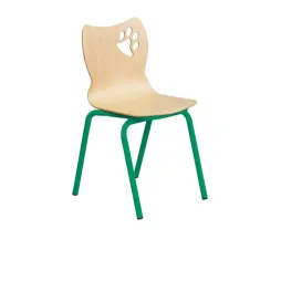 Chaise école maternelle piètement vert
