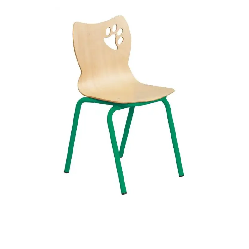 Chaise école maternelle piètement vert
