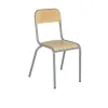 Chaise scolaire avec piétement gris