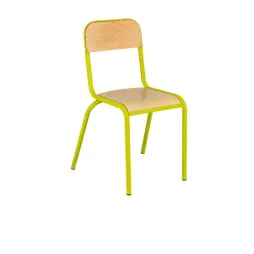 Chaise d'école piétement jaune
