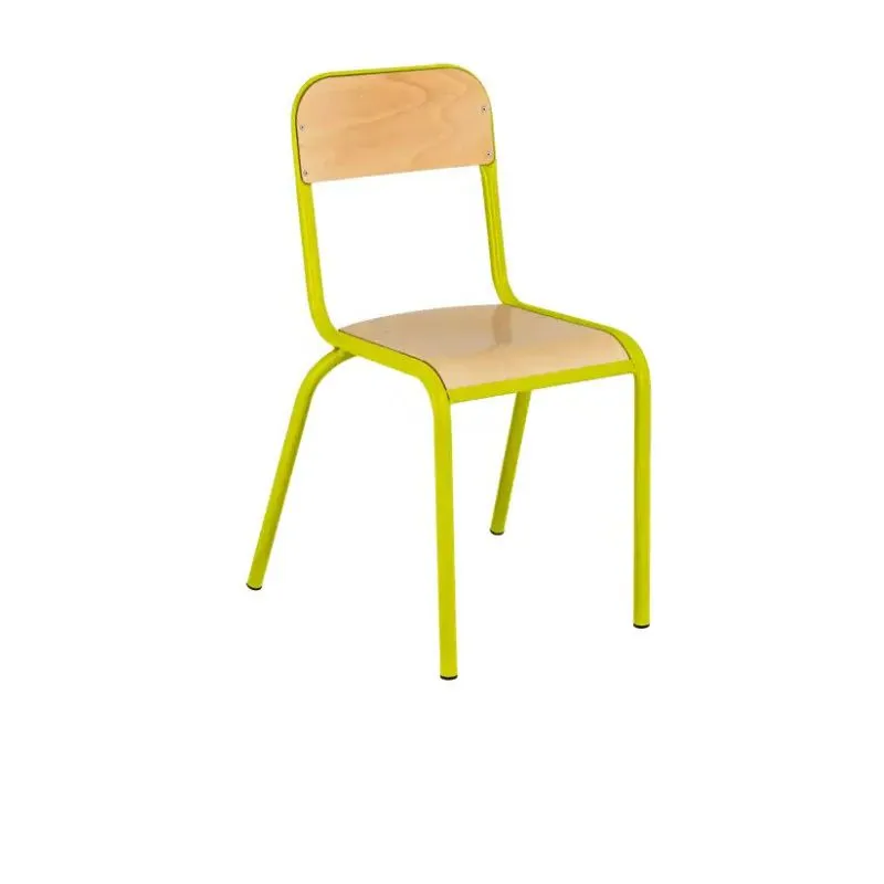 Chaise d'école piétement jaune