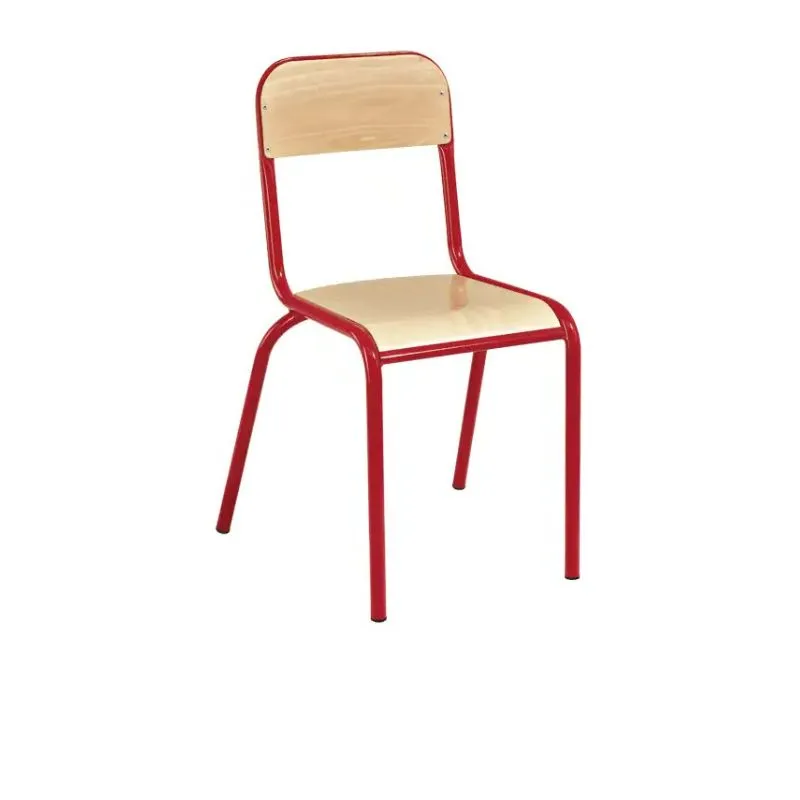 Chaise primaire piétement rouge