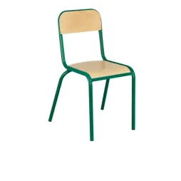 Chaise d'écolier piétement vert