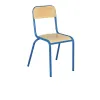 Chaise pour école piétement bleu clair