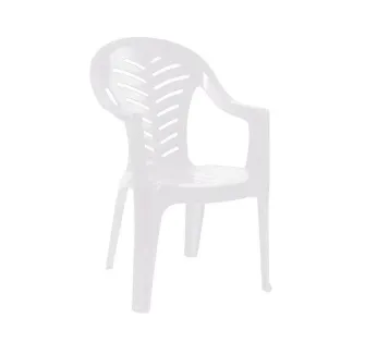 Fauteuil blanc de jardin en plastique haute qualité