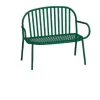 Banc de ville 2 place en acier peinture verte