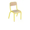 Chaise maternelle piétement jaune