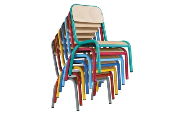 Chaises scolaires maternelles empilables nombreux coloris