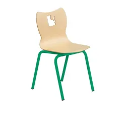 Chaise maternelle empilable structure verte