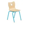 Chaise de maternelle empilable piétement bleu clair