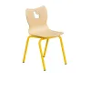 Chaise d'école maternelle motif chat piétement jaune