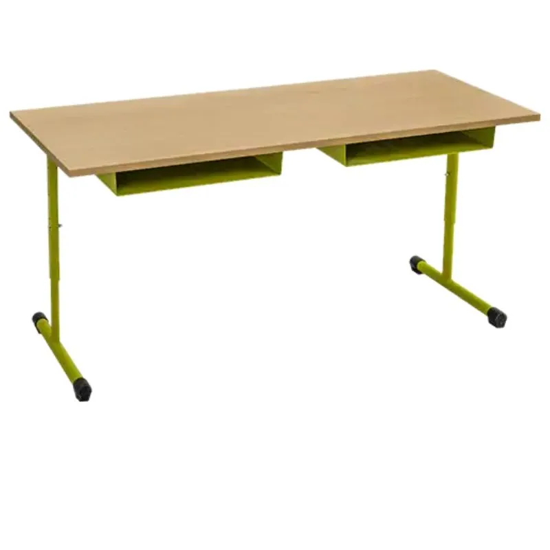 Bureau maternelle réglable avec 2 casiers