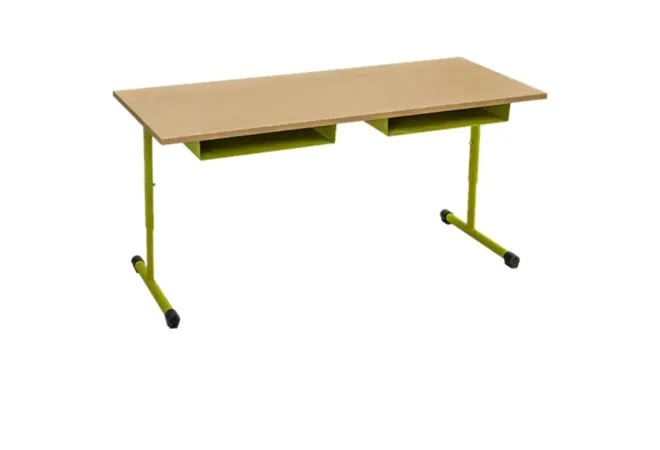 Bureau maternelle réglable avec 2 casiers