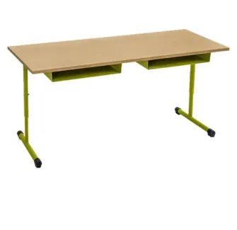 Bureau maternelle réglable avec 2 casiers