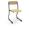Chaise scolaire à appui sur table piétement noir