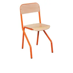 Chaise 4 pied pour école piétement orange