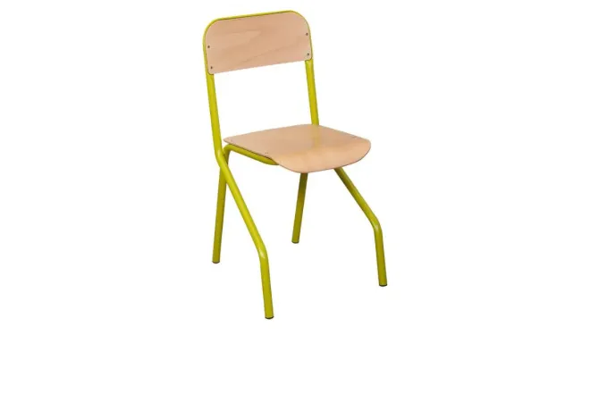 Chaise appui sur table structure jaune