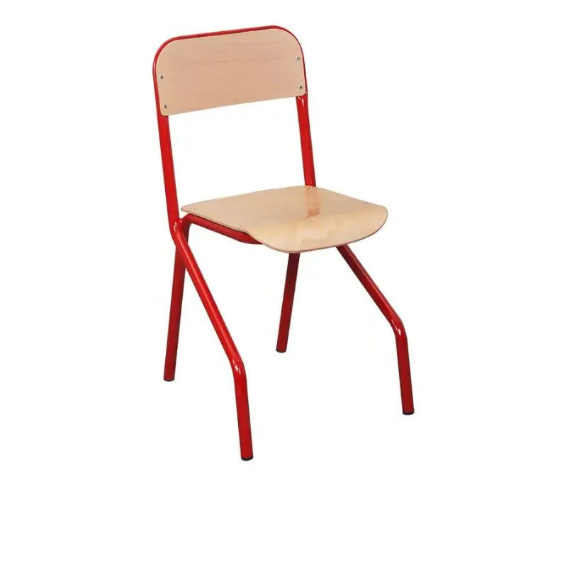 Chaise pour école avec piétement rouge