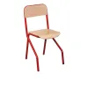 Chaise pour école avec piétement rouge
