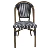 Chaise pour terrasse CHR imitation bambou noir et blanc Chaise pour terrasse CHR imitation bambou noir et blanc