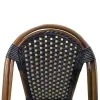 Chaise style bistro en rotin synthétique noir et or Chaise style bistro en rotin synthétique noir et or