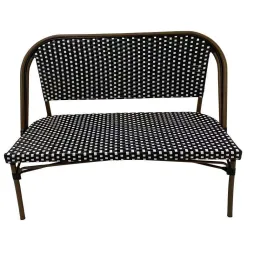 Banquette extérieure en alu effet bambou Banquette extérieure en alu effet bambou