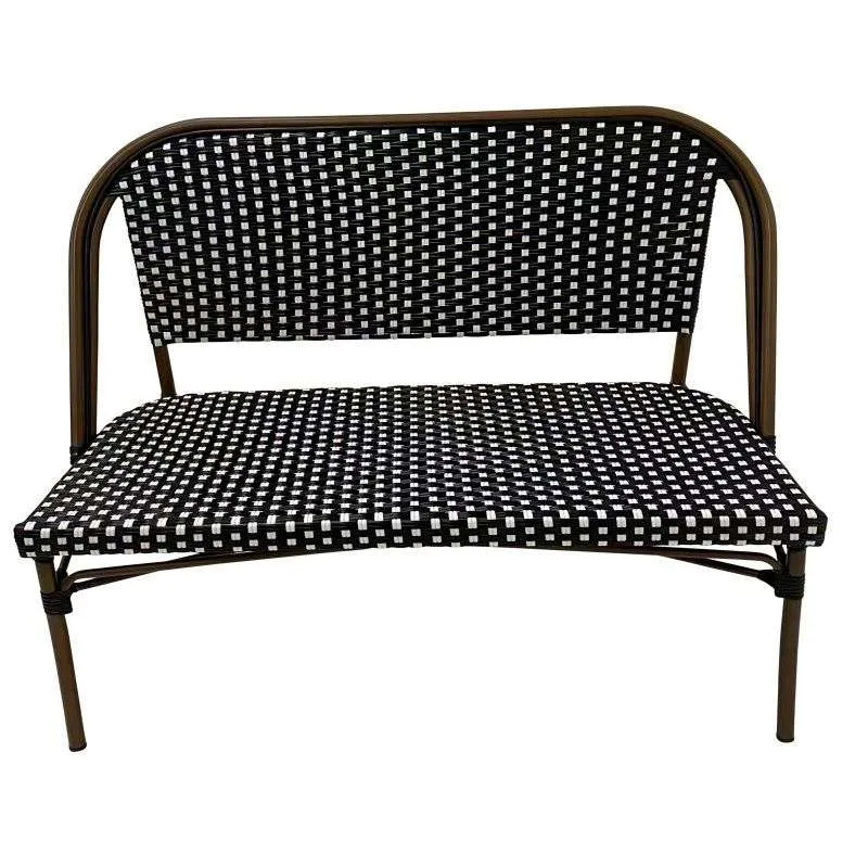 Banquette extérieure en alu effet bambou Banquette extérieure en alu effet bambou