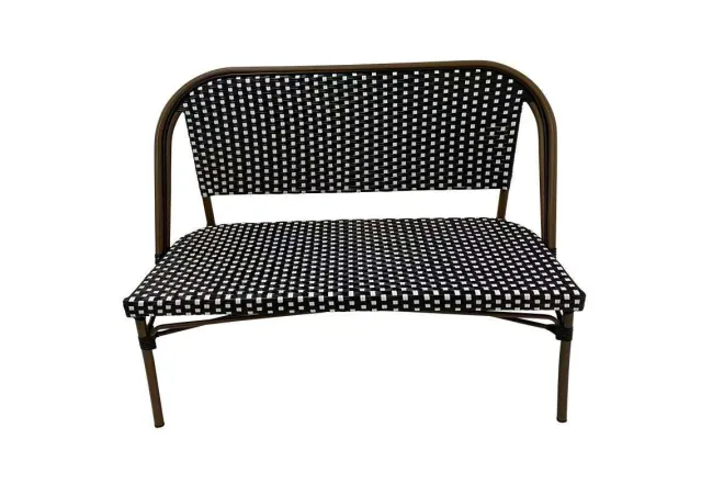 Banquette extérieure en alu effet bambou Banquette extérieure en alu effet bambou