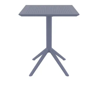 Table terrasse CHR pliante carrée grise