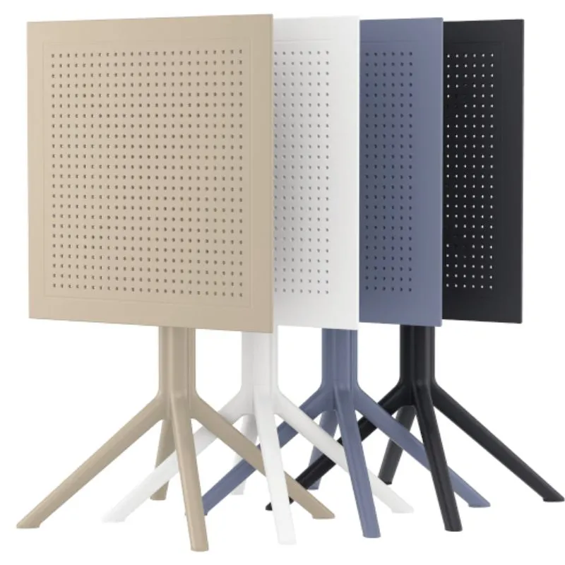 Ensemble de tables de terrasse pour CHR différents coloris Ensemble de tables de terrasse pour CHR différents coloris