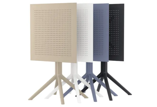 Ensemble de tables de terrasse pour CHR différents coloris Ensemble de tables de terrasse pour CHR différents coloris